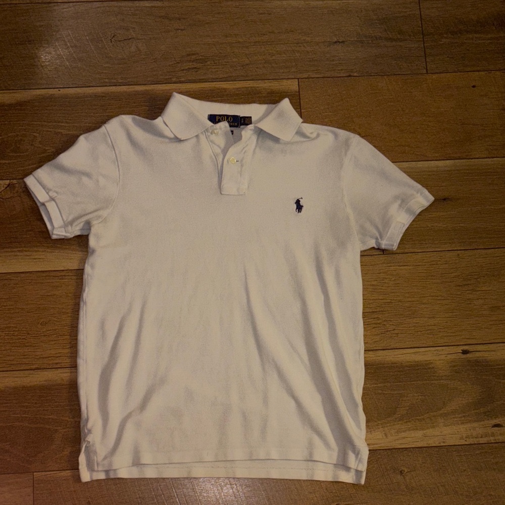 Polo by Ralph Lauren White Short-Sleeve Polo with Navy Pony